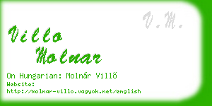 villo molnar business card