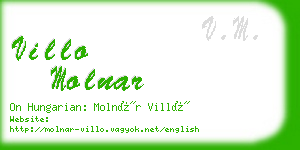 villo molnar business card